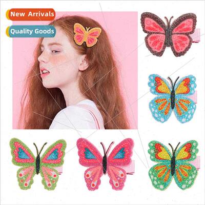 Butterfly hair clips Cute children hair accessories side duc