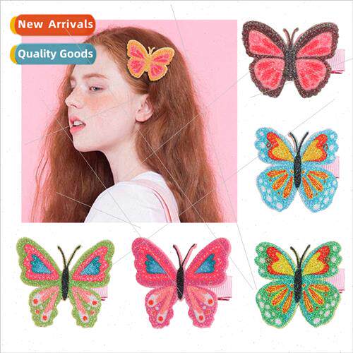 Butterfly hair clips Cute children hair accessories side duc