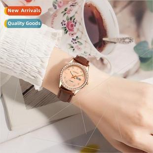 Women Cal Automatic Double Korea Watch Imation Alloy Leather