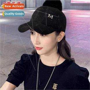 ball cap new tongue duck plaid wool female hat winter Autumn