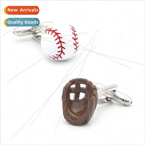 Sports Series Baseball Baseball Glove Cufflinks Men French B
