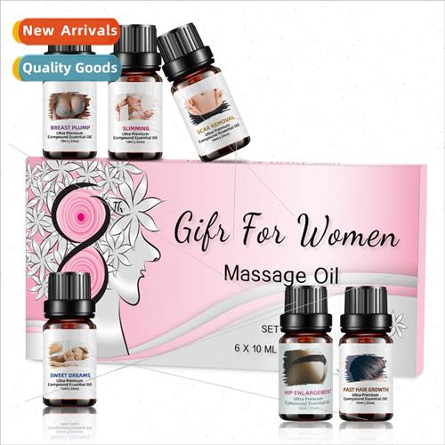 6 Pieces Set Compound Essential Oil  Set 适用Women Massage E