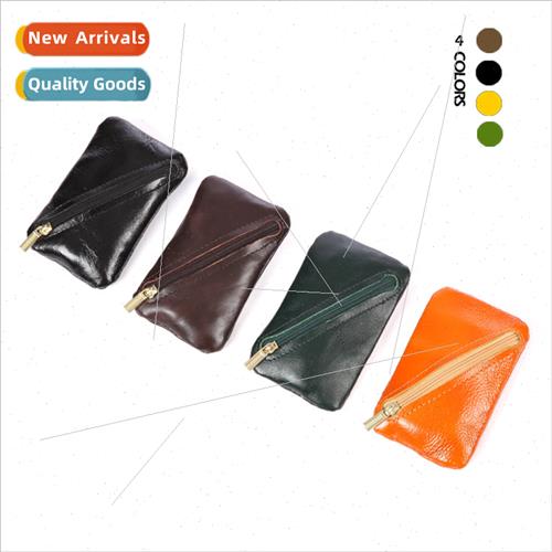 2024 New mple  Car Key Bag Leather Genuine Leather Keychain