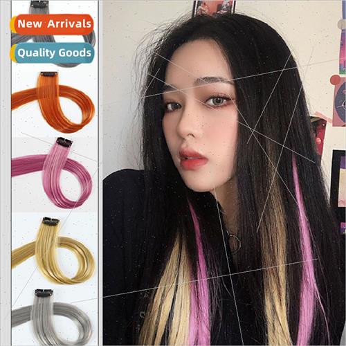 Color hanging ear dyed wig piece female long hair pick dye g