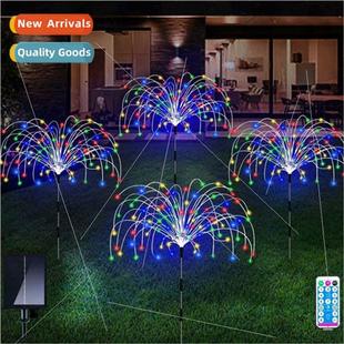 control ground lights solar fireworks remote lawn LED plug