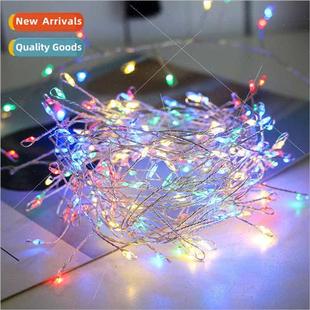 black silver copper LED light lights wire string firecracker
