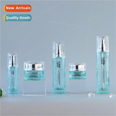 EVERGREEN PACKAGING octagonal bottle translucent blue 120ml