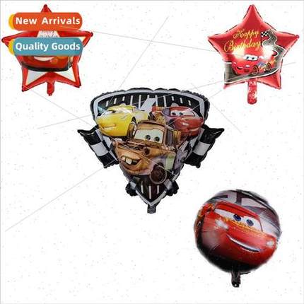 Large Birthday Theme Cartoon Car McQueen Car Cake Foil Ballo