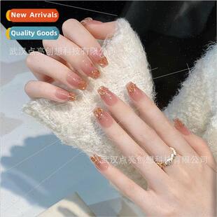 wear enam Shibari gradient Autumn caramel nail champagne new
