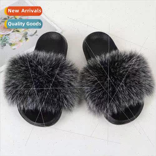 Imation wool slippers summer new fur slippers female -slip s