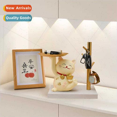 Cartoon tune cat tray storage ornaments living room entrance