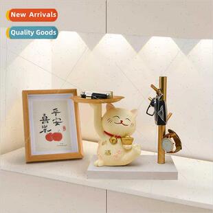 tray entrance tune room Cartoon living storage cat ornaments