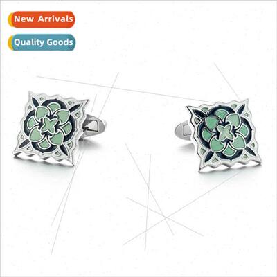 Business French Shirt Cufflinks Enamel Baked Lacquer Cufflin
