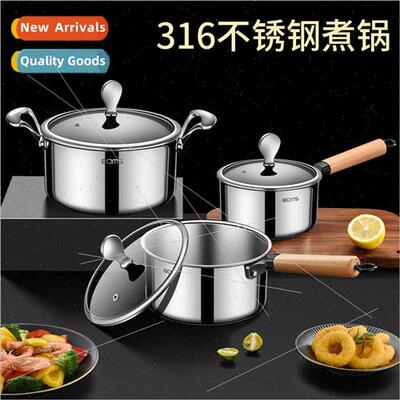 316L stainless steel uncoated milk pot wh lid kchen multifun