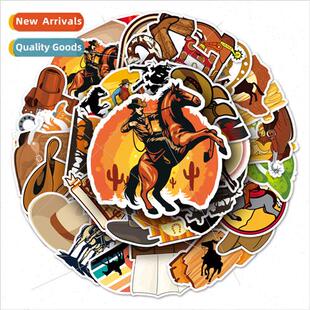 50 western cowboy luggage stickers scooter creative waterpro