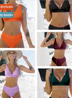 2022Europe new high waist bikini swimsu sexy spl i