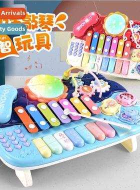 Baby multifunctional telephone knocking piano early educatio