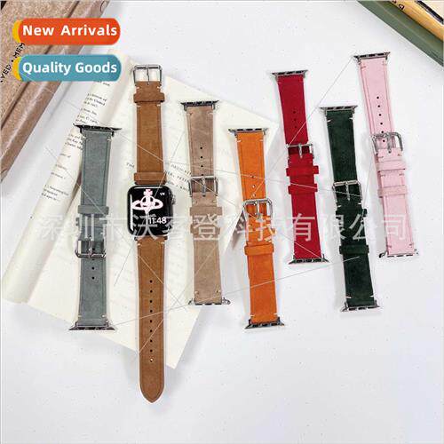 适用apple watch flip plush car line leather strap apple watc