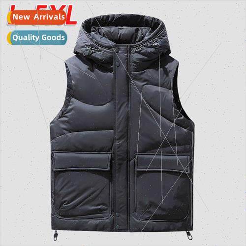 Down vest men 2023 winter new undershirt tide sleeveless hor
