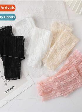 Whe lace spring summer sweet mesh embroidered sleeve cover s