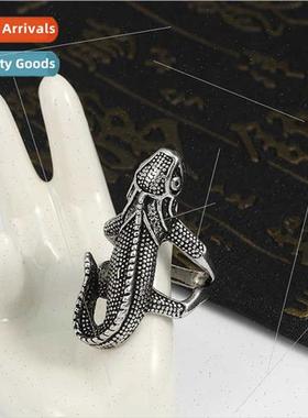 Europe fashion ring vintage lizard hand jewelry tide men jew