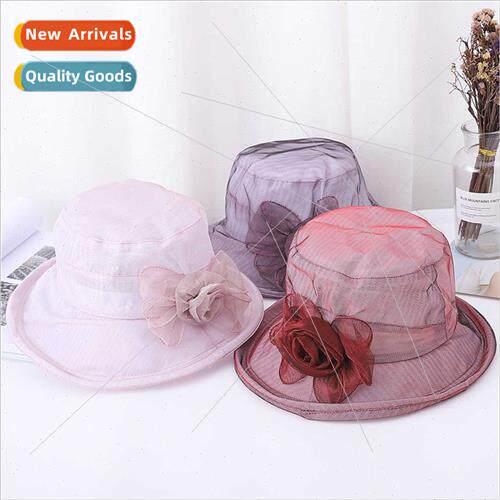 Ms. Eugenic mesh flower hat summer mom sunshade foldable sun