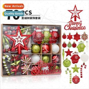 red Painted green whe Christmas ball decorations