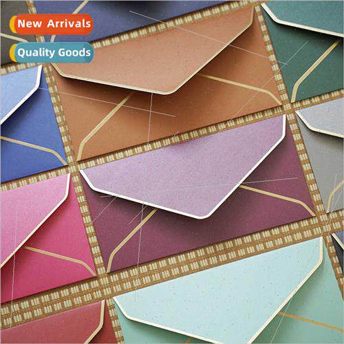 Four sides full hot gold edge 5 envelopes business invations