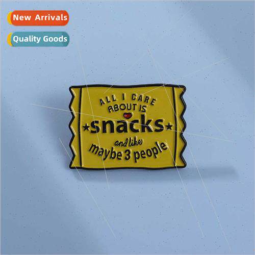 Personalised fun letters alphabet art brooch cartoon snack b