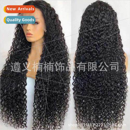 Europe Women Wigs Front Lace Small Curls Long Curly Hair Cor