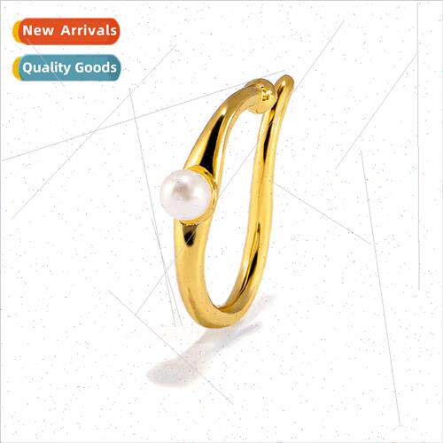 ins simple pearl zirconia whout ear hole ear bone clip