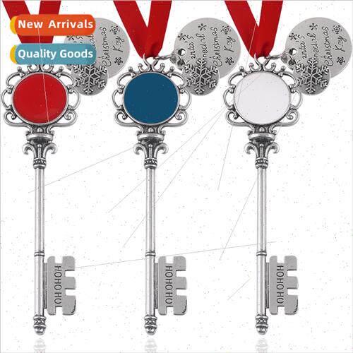Creative Christmas Keychain Snowflake Ribbon Magic Key Santa