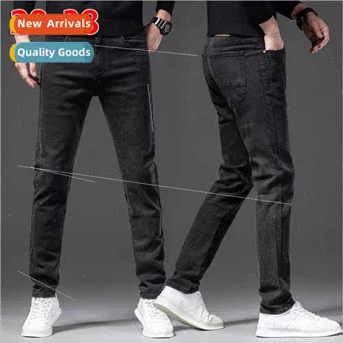 Men jeans 2023 new tide thin pants Korean Slim small leg pan