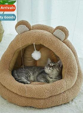 Bear Shape Cat tter Semi-Closed Warm Comtable Pet tter al Ca