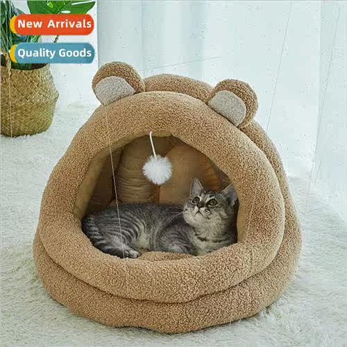 Bear Shape Cat tter Semi-Closed Warm Comtable Pet tter al Ca
