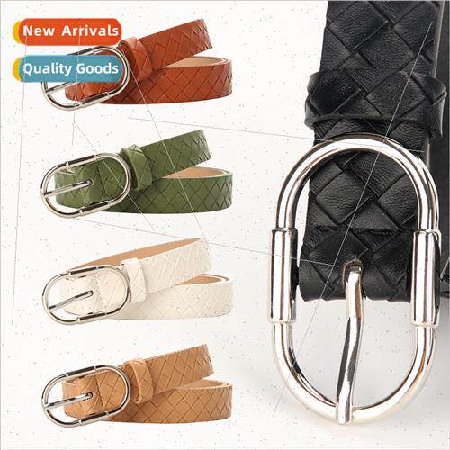 Braided texture fashion versatile ladies alloy pin buckle be