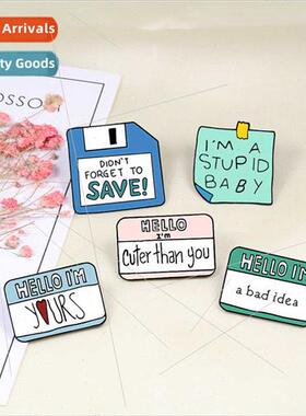 New cartoon creative geometric sticky note dialog box alloy