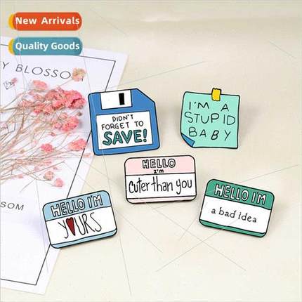 New cartoon creative geometric sticky note dialog box alloy