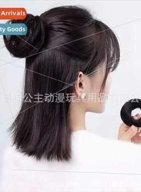 Real hair pill head wig accessories ladies refreshingly conc