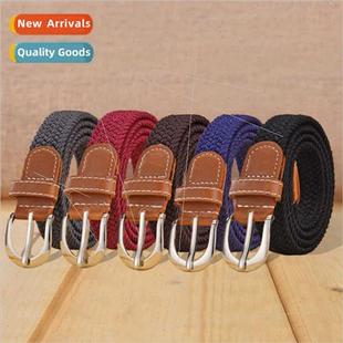 braided elastic waistband New casual canvas men vers porous