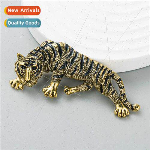 Europe new tiger-shaped corsage versatile alloy oil drop ret