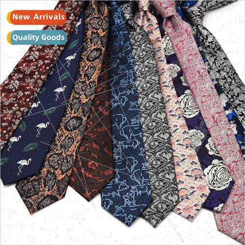 Tie men casual Jacquard 8CM retro HK lerary England ancient