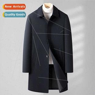 padde jacket sense senior long winter fall men coat Tweed