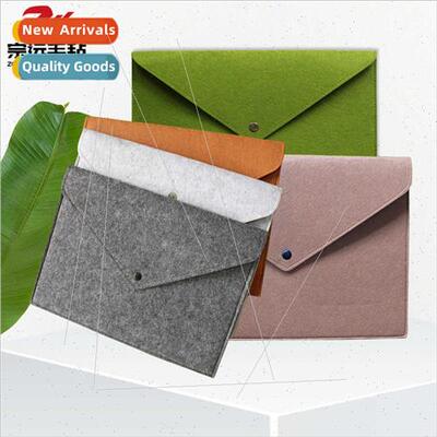 Office documents file bag felt file bag handheld snap button