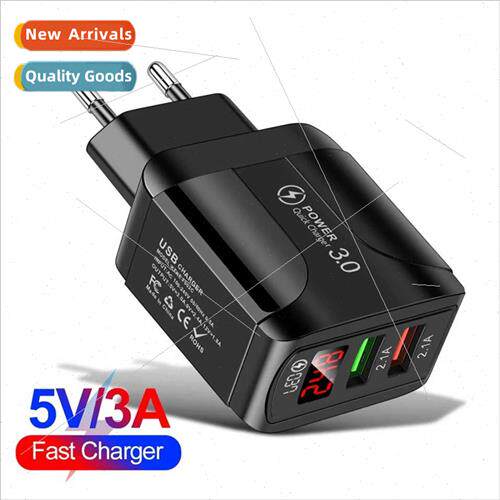 3A QC3.0 Dual USB Digal Cell Phone Charger 2-Port Charger US