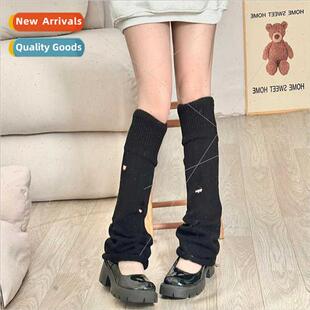 calf Autumn whe hole Spice y2k Spring socks Girls mid old