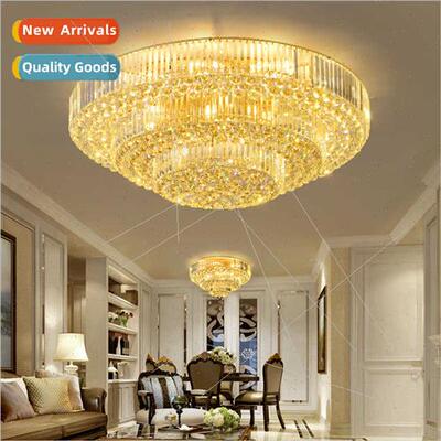 Round living room large lamp crystal lamp led atmosphere cei