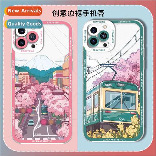 Japanese illustration cherry blossom phone case iphone14 tra