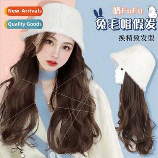 chemical hair all long mechanism fiber female one wig Hat