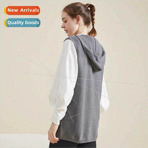 lk sleeveless hooded vest jacket casual fall winter new medi